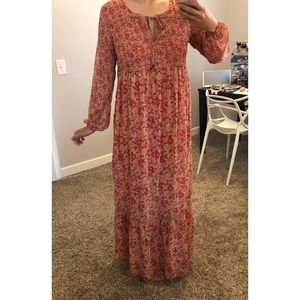 Xhilaration bohemian floral print maxi dress S